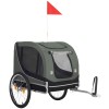 Remorca bicicleta pentru transport animale, cu acoperis impermeabil, maxim 40 kg, verde si negru Household NewTrend, Sersimo