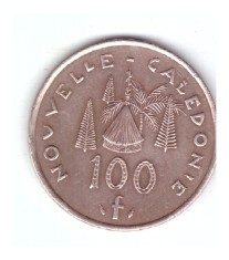 Moneda Noua Caledonie 100 francs/franci 1991, stare buna, curata