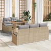 Set de canapele pentru grădină Manual 6 pcs bej și gri deschis
