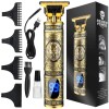 Trimmer profesional de tuns barba sau parul, lama din titan + ceramica, cu acumulator, accesorii incluse, model woodman t9, AVEX