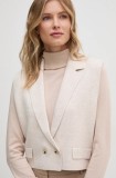 OUI vesta culoarea bej, cu doua randuri de nasturi, 89309