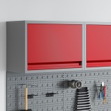 vidaXL Dulap Unelte Montat pe Perete cu Ușă Ridicare Gaz Roșu, 50x25x35 cm