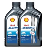 Cumpara ieftin Pachet 2 litri Ulei Shell Moto Advance Ultra 4T 10W40