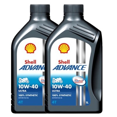 Pachet 2 litri Ulei Shell Moto Advance Ultra 4T 10W40 foto