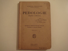 Pedologie - Dumitru Theodosiu Editura Librariei Socec &amp;amp; Co. 1926 foto