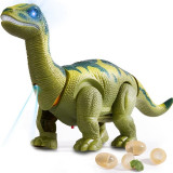 Jucarie Dinozaur Interactiv pentru Copii, Miscari Realiste, Proectie Imagine, Sunete si Lumini, Eclozare, 3 Oua cu Figurine de Dinozaur Incluse,