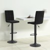 Gossi scaune de bar, 2 buc., negru, catifea