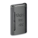 Bricheta Personalizata Antivant, Neagra, Gravata cu Textul Tau