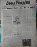 Buna Vestire, ziar liber de lupta si doctrina, nr. 43, 1937, omagiu A. C. Cuza