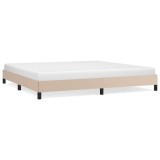 Cumpara ieftin Cadru de pat, cappuccino, 200x200 cm, piele ecologica
