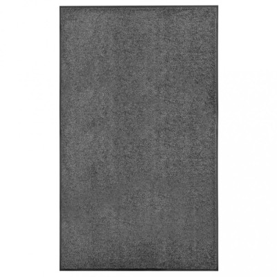 Covoraș de ușă lavabil, antracit, 90 x 150 cm foto