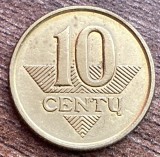 C50 - Moneda foarte veche - Lituania - 10 centu - 1997
