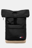 Tommy Jeans rucsac bărbați, culoarea negru, mare, uni, AM0AM13323