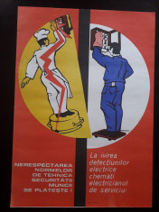 HST Afi? pe hartie protec?ia muncii Romania comunista foto