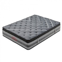 Saltea ortopedica Wolke Pocket Spring Latex 180x200x25 cm, cu arcuri individuale, latex de 2 cm si spuma confort 2 cm, fermitate medie