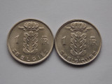 LOT 2 MONEDE diferite 1 FRANC BELGIA 1980, Europa