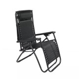 Cumpara ieftin Scaun camping pliant, structura metalica, cu protectie solara, negru