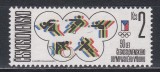 Cehoslovacia 1986 - A 90-a aniversare a Comitetului Olimpic Cehoslovac. MNH