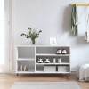Pantofar, alb extralucios, 102x36x60 cm, lemn compozit
