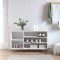 Gossi pantofar, alb extralucios, 102x36x60 cm, lemn compozit