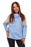 J555-415 Bluza larga cu guler, M, S/M