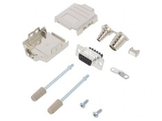 Conector D-Sub 9 pini mama cu terminal pe cablu gold flash foto
