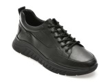 Pantofi sport EPICA negri, 58619, din piele naturala