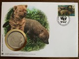 Guyana - FDC cu medalie, fauna wwf