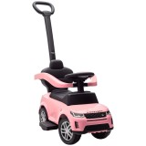 AIYAPLAY Mașinuță Ride-on Land Rover cu M&acirc;ner și Barieră, din PP și Oțel, 84 x 40 x 94,5 cm, Roz | Aosom Romania