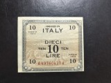 ITALIA FORȚELE ALIATE 10 LIRE 1943 SUPERBĂ
