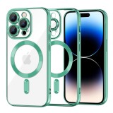 Husa premium iPhone 14 Pro Techsuit Luxury Crystal MagSafe, verde deschis