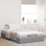 VidaXL Cadru de pat otoman fără saltea Gri deschis 140x190 cm Material
