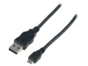 Cablu USB 2.0 Digitus A la Micro B, 1.8m, Dublu Ecranat, Negru, Model AK-300110-018-S