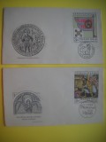 HOPCT PLIC FDC S NR 274 SET 2 FDC -PICTURA-COMORI DIN PRAGA-1969 -CEHOSLOVACIA / CEHIA