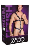 Body Piele Barbati Harness Bondage ZADO - Negru