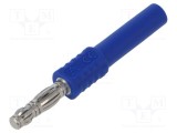 Conector banană 4mm 16A 30V albastru SCH&Uuml;TZINGER