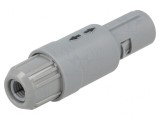 Conector circular 1P mufă tată 2 pini lipire pe cablu 10A