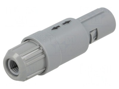 Conector circular 1P mufă tată 2 pini lipire pe cablu 10A foto