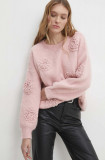 Answear Lab pulover de lana culoarea roz