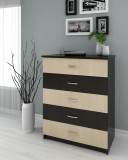 Comoda 5 Sertare Wenge + Mesteacan, MP