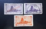 Regiunea Saar Teritoriul Saargebiet 1922-1925 Mină de Cărbune Grubenschacht 60c 1Fr și Timbru de Serviciu Dienstmarke Lot 3 Valori Ștampilat - OREF1