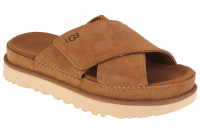 Papuci flip-flop UGG Goldenstar Cross Slide 1137910-CHE maro foto