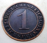 B.194 GERMANIA WEIMAR 1 REICHSPFENNIG 1933 F