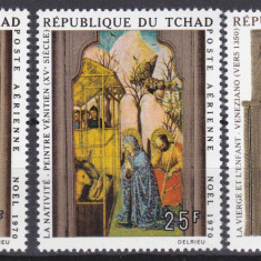 DB1 Religie Pictura Ciad 1970 Craciun 3 v. MNH