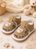 Cumpara ieftin Sandalute maro cu piuitoare - Happy Cute Bear (Marime Disponibila: 6-9 luni