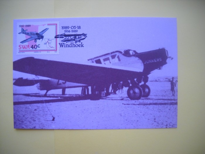 HOPCT MAXIMA NR 1043 SWA AFRICA DE SUD VEST / NAMIBIA -AVION / AVIATIE