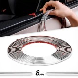 Cumpara ieftin Rola Ornament autoadeziv, 8mm x 15m, culoare Crom SILVER