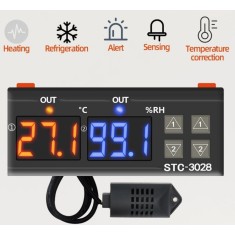 Termostat higrostat 220V reglare umiditate temperatura incubator uscator STC3028 220V pret