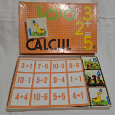 LOTO CALCUL Jucarie veche de colectie - Joc anul 1975 - perioada socialista