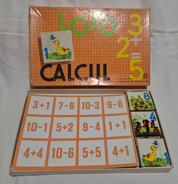 LOTO CALCUL Jucarie veche de colectie - Joc anul 1975 - perioada socialista